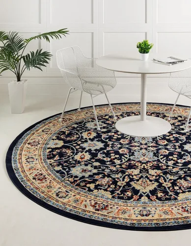 Vista 47 de Unique Loom Sialk Hill Collection - Alfombra de área Washington (6' 1" x 9' Rectángulo Burdeos/Crema)