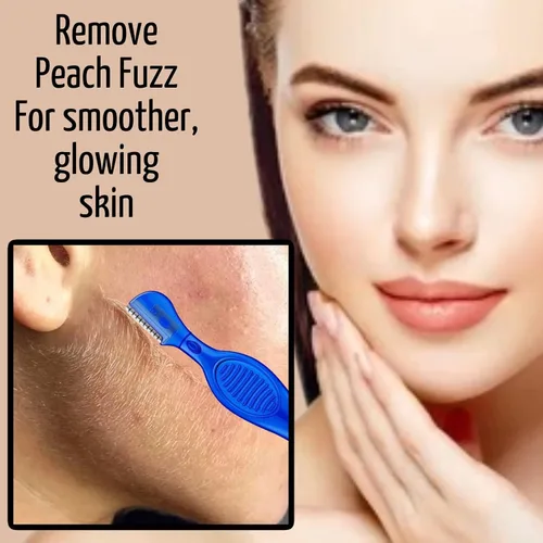 Vista 5 de ALAZCO Afeitadora de precisión para cejas, herramienta de dermaplaning exfoliante facial, piel de melocotón, retoque de cejas, moldeador de labios