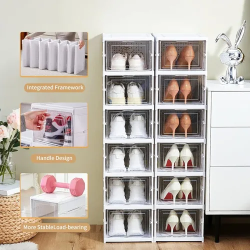 Vista 2 de organizador Zapatos Plegable De 6 Niveles