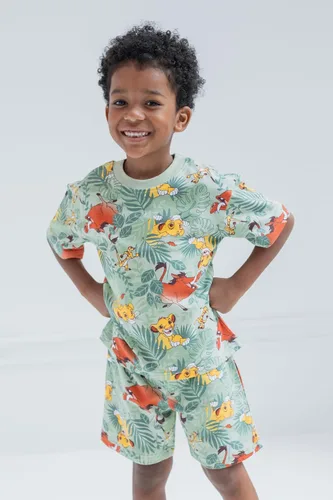 Vista 6 de Disney Mickey Mouse Lion King Pixar Toy Story - Conjunto de camiseta y pantalones cortos de felpa francesa para niño grande