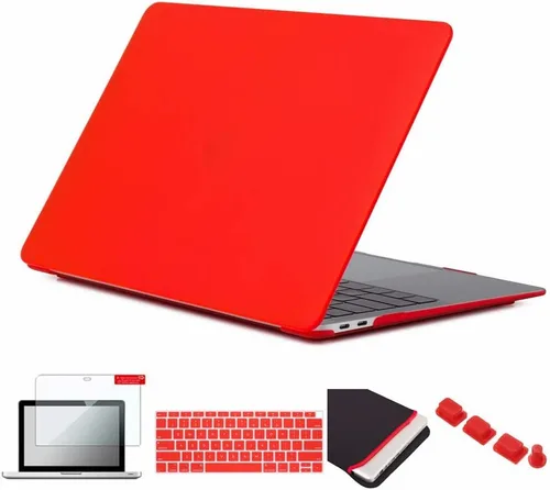 Vista 16 de Pack 5 en 1 de carcasa para MacBook Air, de Se7enline, de plástico duro, tacto suave, con protector de teclado de silicón, protector de pantalla