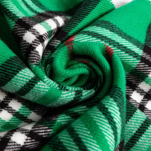 Vista 2 de Bufanda para hombre y mujer, bufanda de cuello de cachemira, bufanda de invierno a cuadros, bufanda de otoño más suave, clásica, cálida