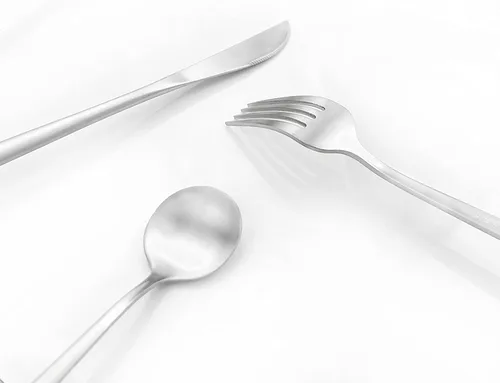 Vista 25 de Juego de 6 tenedores de postre de acero inoxidable de 3 dientes, juego de tenedores para frutas y tartas, 5.31 pulgadas, color plateado
