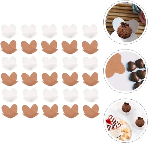 Vista 6 de Cabilock 200 piezas de compartimentos de chocolate, forros de trufa de chocolate de caramelo, forros de papel de chocolate, tazas de trufa, mini