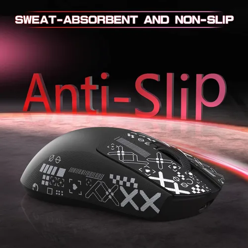 Vista 7 de ATTACK SHARK × MAMBASNAKE M4 Mouse inalámbrico para juegos, 24000 DPI ajustable PAW3311 Sensor óptico, botones programados, 1.83 oz Ratones Negro
