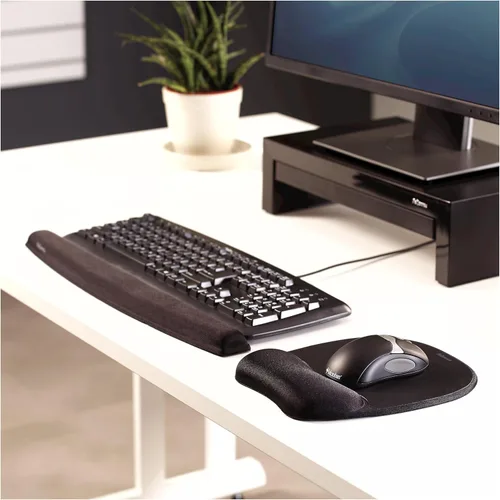 Vista 3 de Fellowes Almohadilla de ratón de espuma viscoelástica/reposamuñecas - Negro (9176501)