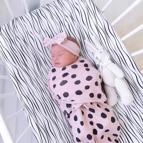 Vista 5 de Ely's & Co. Juego de 3 mantas ajustables para bebé (rosa rubor, 0-3 meses)