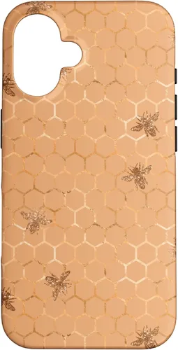 Vista 32 de Honey Comb Honey Bee Pretty Garden - Carcasa para iPhone 17