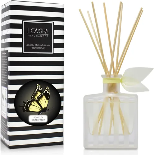 Vista 32 de Juego de difusor de varillas y varillas perfumadas de aloe y lino, lino limpio, flores blancas, cítricos y aloe húmedo, difusor de aroma fresco