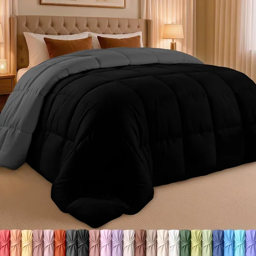 Vista 15 de Utopia Bedding - Juego de edredones de plumón con inserción de edredón acolchado con esquinas y pestañas, edredones alternativos cosidos en caja
