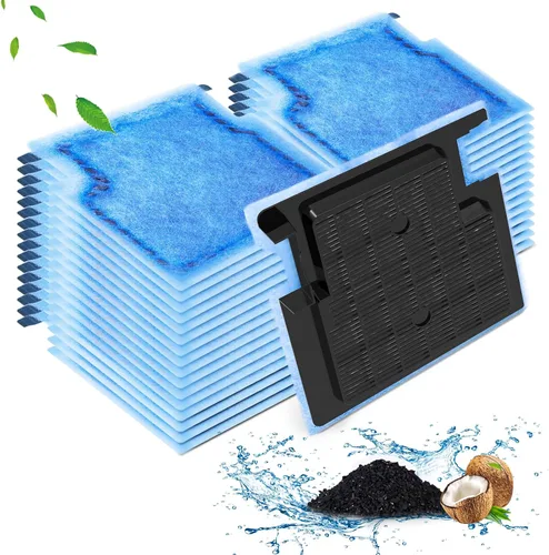 Vista 15 de Umlecoa Paquete de 8/16/32 cartuchos de filtro tamaño A compatibles con filtros MarineLand Penguin Power Filters 75 y 100 – Cartuchos de filtro