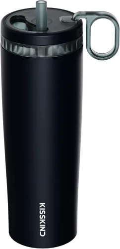 Vista 16 de KISSKIND Leakproof Iced Coffee Tumbler 20 oz, Insulated Ceramic Lined Cup