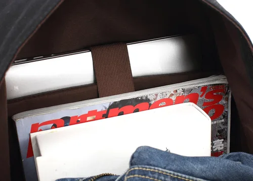 Vista 9 de kayond Bolsa de lona ligera para portátil de estilo casual, mochilas de viaje duraderas, mochila para hombres y mujeres, mochila de moda para Negro