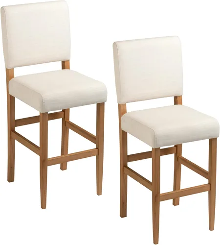 Vista 16 de Leick Home 10137BL/GR Taburete de bar tapizado de microfibra con base de acero, juego de 2, para encimeras de cocina elevadas, mesas altas y bares