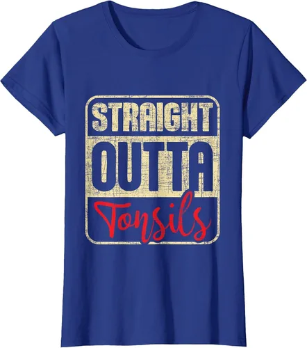 Vista 57 de Straight Outta Amígdalas - Camiseta de recuperación de cirugía de eliminación de amígdalas Asphalt Grey