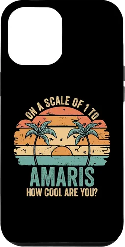Vista 6 de Funda con nombre personalizado para iPhone 14 AMARIS para niñas retro