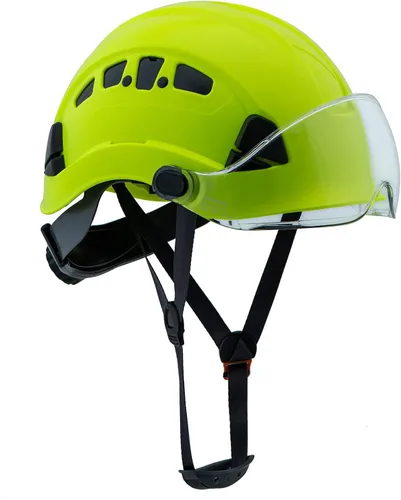 Vista 11 de Casco de seguridad – Casco aprobado por ANSI Z89.1 ajustable – Suspensión de trinquete de 6 puntos y cascos OSHA