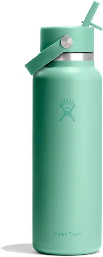 Vista 53 de Hydro Flask Botella de agua – Acero inoxidable aislado – Tapa flexible con popote de boca ancha, antiderrames, a prueba de fugas y recargable