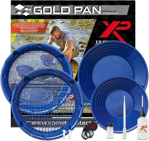 Vista 6 de XP METAL DETECTORS Kit de Batea de oro - Batea de plástico único con desfragmentador de materiales, ideal para prospección de oro - con Kit Batea