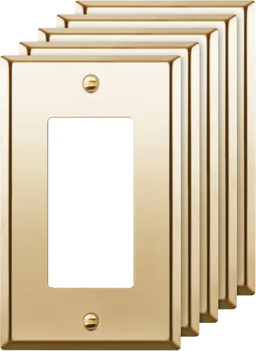Vista 24 de ENERLITES Placa decorativa doble de metal para interruptor o receptáculo, placa de pared de acero inoxidable, resistente a la corrosión