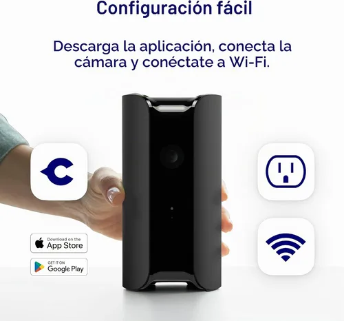 Vista 5 de Cámara de seguridad para el hogar interior Canary View 1080p HD WiFi IP Observación en vivo 24/7, alertas de movimiento, conversación