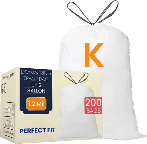 Vista 7 de Code Q - Bolsas de basura resistentes con cordón de 13 a 17 galones, compatibles con Simplehuman Code Q, bolsas de basura de 13-17 galones