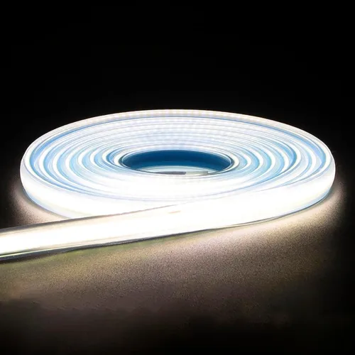 Vista 13 de Tira de luz LED 3000K AC 110V 1M Iluminación impermeable 110 voltios Tira de luz LED COB enchufable 1 metro Blanco cálido para iluminación