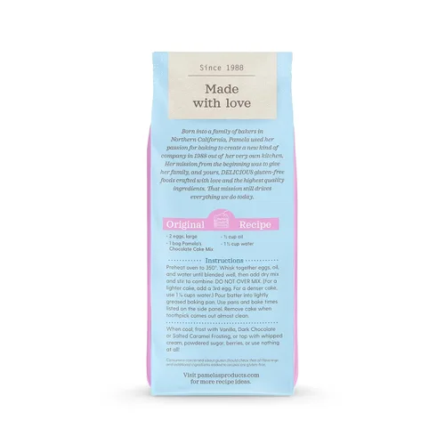 Vista 2 de Pamela's Products Mezcla de pastel de chocolate sin gluten (6 x 21 onzas)