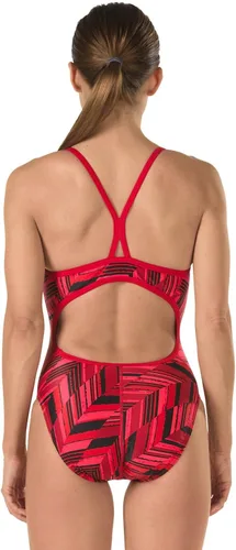 Vista 2 de Speedo Women's Swimsuit One Piece Endurance+ Free Back Printed Adult Team Colors-Discontinued