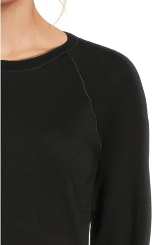 Vista 4 de SmartWool Camiseta clásica de capa base merino para mujer para todas las estaciones Negro