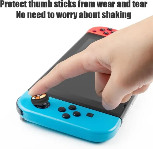Vista 5 de Switch Joycon Thumb Grip Caps, Soft Silicone Joystick Cover Compatible with Nintendo SwitchOLEDSwitch Lite, Analog Stick Grips Button Covers for