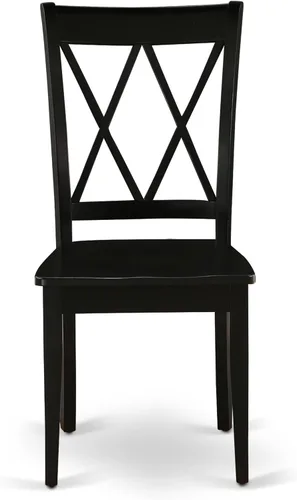 Vista 11 de East West Furniture AMCL3-BCH-W - Juego de mesa de comedor de 3 piezas contiene una mesa de cocina redonda con pedestal y 2 sillas de comedor, 36 x