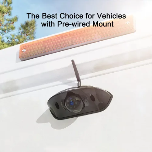 Vista 3 de Fookoo Sistema de cámara de respaldo inalámbrica HD 1080P de 7" para RV Furrion pre-cableado, furgoneta camper, monitor DVR IPS de 7" y cámara