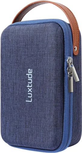 Vista 13 de Luxtude Tech - Funda organizadora de viaje, organizador de electrónica portátil, funda rígida con cremallera para cables de carga, cargadores