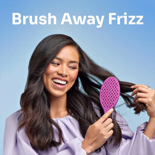 Vista 8 de Wet Brush Cepillo desenredante sin encrespamiento con tecnología iónica, negro, proporciona control de encrespamiento, reduce la estática y suaviza