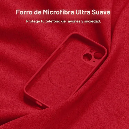 Vista 7 de Funda magnética para iPhone 13, compatible con MagSafe, protección completa de la cámara, protector de pantalla, silicona a prueba de golpes, funda