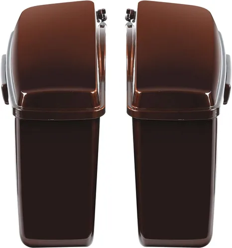 Vista 2 de TCMT Auburn Sunglo/Agujero Negro Con Rich Bourbon Duro Alforjas Para Harley Touring Street Electra Glide Ultra Limited 2014-2023