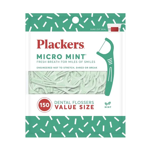 Vista 2 de Plackers Hilo dental Micro Mint (150 unidades) y hilo dental Plackers de doble línea (75 unidades)