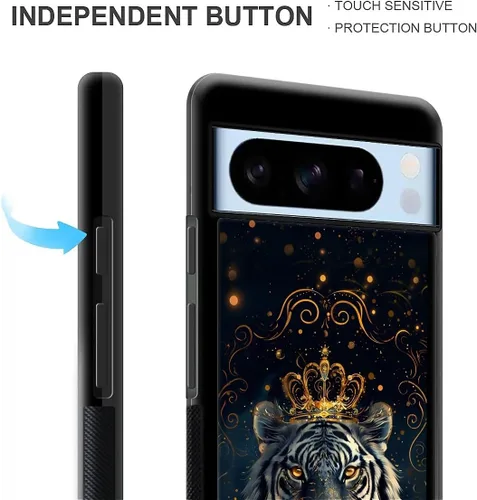 Vista 188 de Compatible con Google Pixel 4A 5G Mobile Case Creative Acrylic Panel trasero Silicona Protección Grip especialmente diseñado para Google Pixel 4A 5G