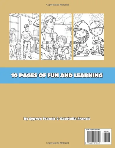 Vista 2 de Safety First Coloring Book Color, Learn, Stay Safe