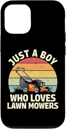 Vista 28 de just a boy who Loves Lawn mowers Funny Gardening Lover Art Case for iPhone 17
