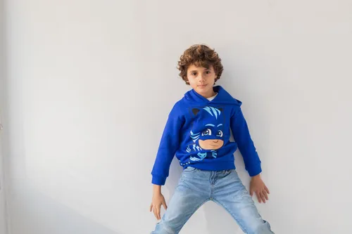 Vista 4 de PJ Masks Catboy Owlette Gekko SizeRangeDescription1 Sudadera con capucha de forro polar SizeDescription1