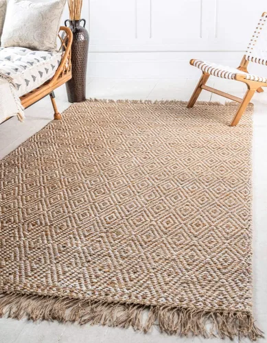 Vista 8 de Unique Loom Alfombra trenzada de la colección de yute - Assam (1' 2" x 6' 1", camino de mesa, negro/natural)