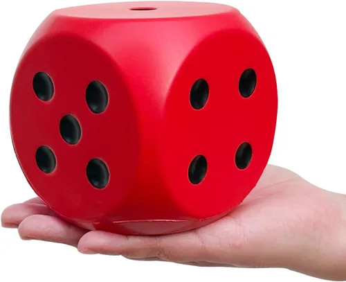 Vista 7 de Juguete grande de bola antiestrés de 3.9 pulgadas, dados de espuma de poliuretano, juguetes de mesa para niños, para obtener tus números de la suerte
