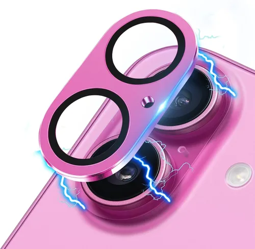 Vista 114 de Protector de Lente de Cámara para iPhone 14 / iPhone 14 Plus Película de Cubierta de Cámara de Metal, Vidrio Templado 9H, Antiarañazos, Compatible