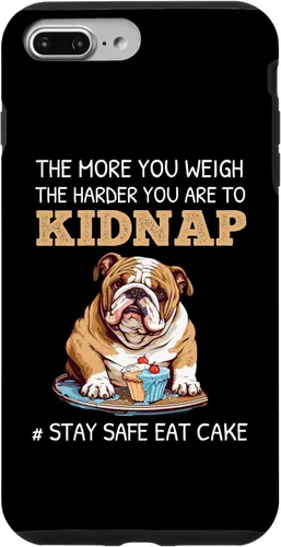 Vista 12 de English Bulldog Dog Lover Funny Quote Stay Safe Eat Cake Case for iPhone 17