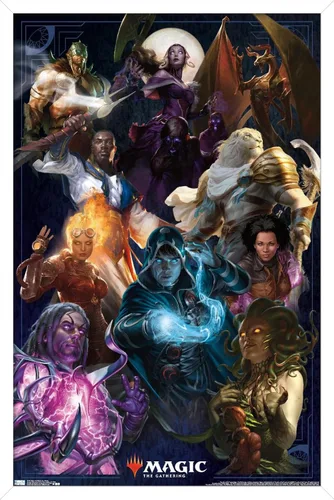 Vista 14 de Trends International Magic: The Gathering - Póster de pared de grupo, 14.725 x 22.375 pulgadas, versión enmarcada de madera de granero