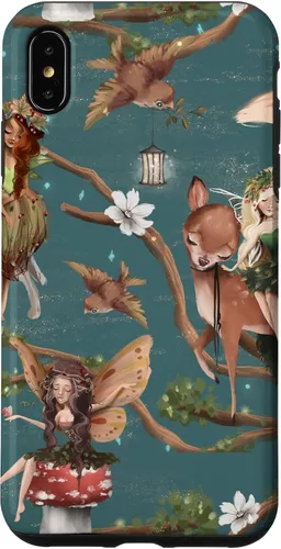 Vista 10 de iPhone 12/12 Pro Woodland Criatures - Carcasa para jardín de hadas