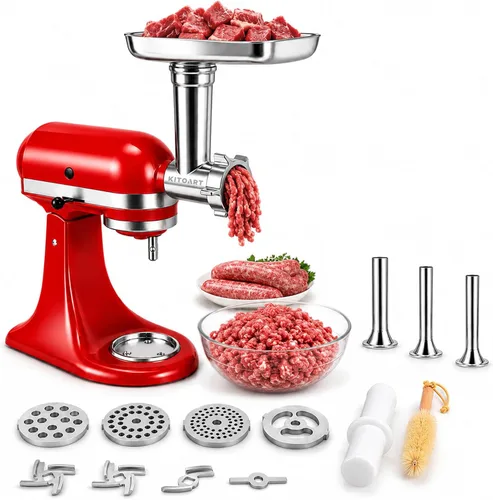 Vista 7 de KITOART Accesorio de metal para picadora de carne para batidora de pie
