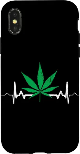 Vista 5 de Weed Heartbeat Pot Cannabis Leaf Marijuana 420 Stoner Gift Case for iPhone 17